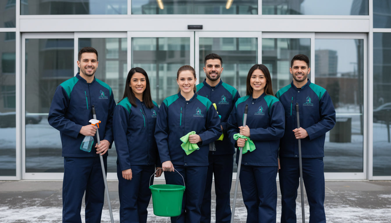 Commercial cleaning team working in Moncton NB
